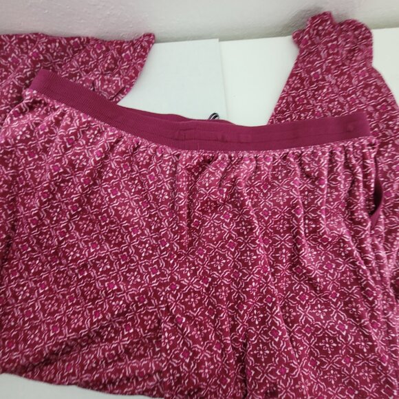 NAUTICA Pajama Set Women's XL Berry Fleece Top & Pants Pockets Drawstring - Picture 13 of 14
